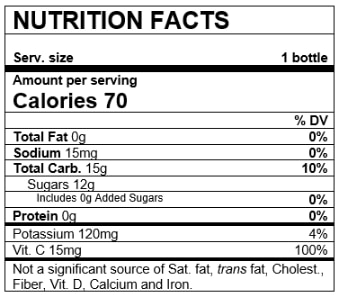 Nutrition Facts Variety Pack Pear